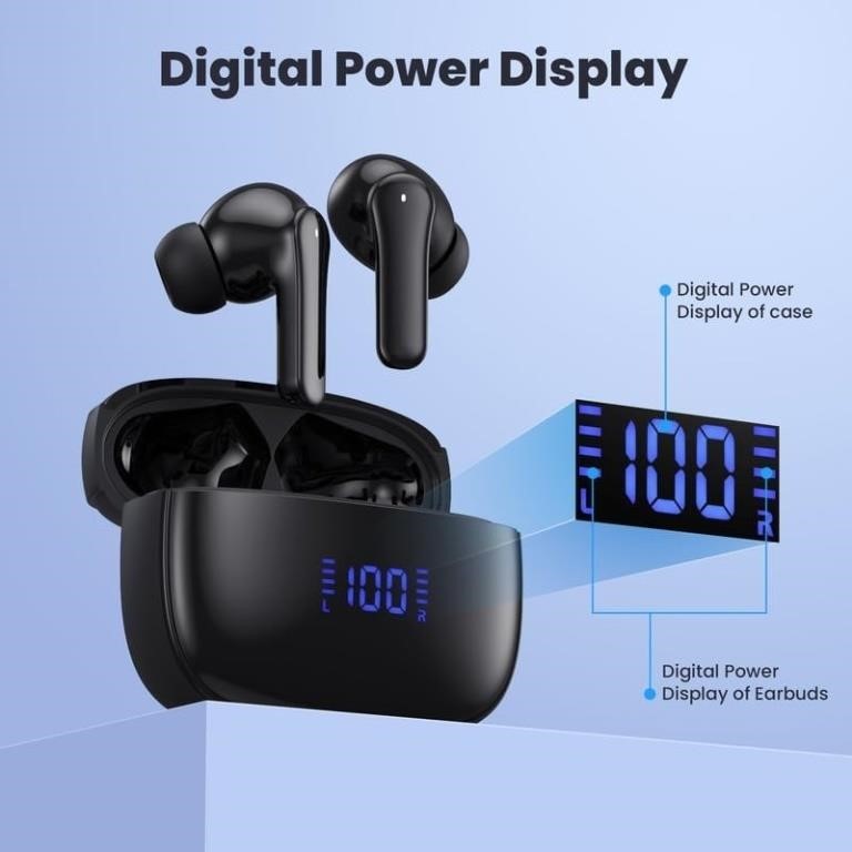 Wireless Earbuds,Bluetooth 5.3 Headphones 64Hrs