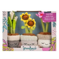 3-Pk Russ Greenhouse - 12” Plush Flower