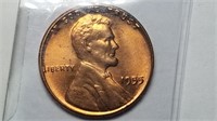 1955 Lincoln Cent Wheat Penny Uncirculated Red