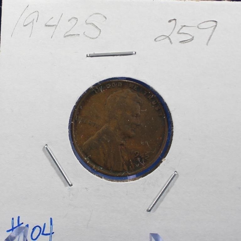 1942 S  Lincoln Penny