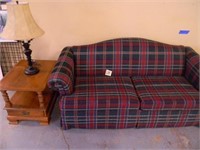 Flexsteel Plaid 2-Cushion Love Seat, Ethan Allen -