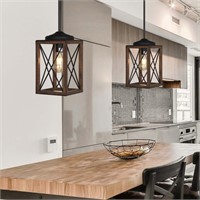 WF1914  DEWENWILS Pendant Lighting, Wood & Metal,