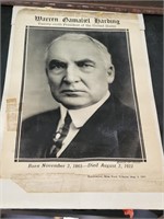 Warren G. Harding Death Poster & Frame