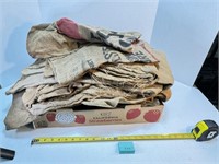 Stack of Burlap Seed Bags