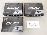 3 Wilson Duo Soft+ Golf Ball Sets