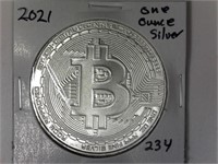 2021 Bitcoin Design One Ounce Silver Round