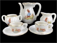 Vintage Bunnykins Miniature Tea Set