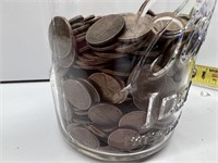 .+++++++Jar Of Over 400 Wheat Pennies