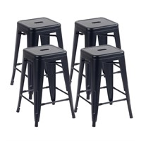 YOUNIKE Metal Barstools Set of 4 Counter Height