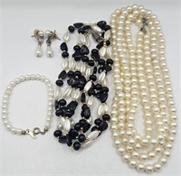 Pearlescent Necklaces, Bracelet & Earrings