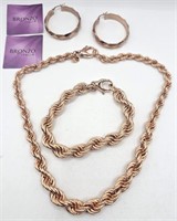 Bronzo Italia Necklace, Bracelet & Earrings