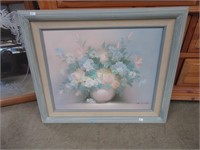 Oil on Canvas, Framed & Signed Floral