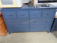 Eight Drawer Dresser, Blue, Wooden