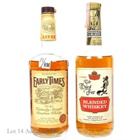 Early Times Bourbon & Black Fox Blended Whiskey**
