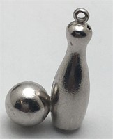 Sterling Silver Bowling Charm