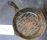 Cast Iron Frying Grill Pan