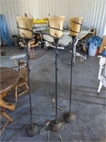 3- 6ft Floor Lamps Modern Made Good Condition