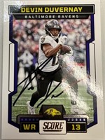Ravens Devin Duvernay Signed Card with COA