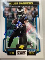 Panthers Miles Sanders Signed Card with COA