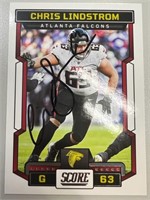 Falcons Chris Lindstrom Signed Card with COA