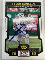 Jets Tyler Conklin Signed Card with COA