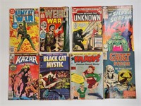 8) VINTAGE COMIC BOOKS - KAZAR, SILVER SURFER +