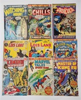 9) VINTAGE COMIC BOOKS - DRACULA, SUPERMAN +