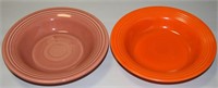 (2) Homer Laughlin Fiesta Ware 8 3/8 Rimmed Bowls