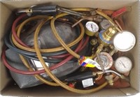 Assorted Welding Tools, Mask, Hoses, Regulator