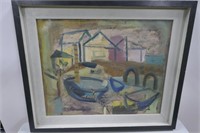 Colin Sealy Signed Oil On Canvas