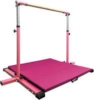 Gymnastic Kip Bar 3'-5' Height WITH MAT Pink