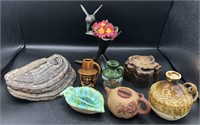 Collection of Pottery, Tree Tumor Art and more