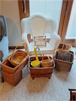 Wicker Chair, Baskets