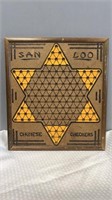 Ante-up-rummy and San loo Chinese checker bord
