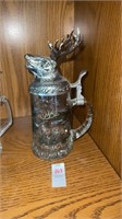 Wild Stag Glass Beer Stein