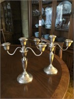 Crown Sterling Weighted Candleabras