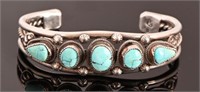 Sterling Silver Bracelet With Turquoise