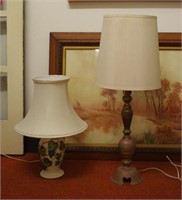 Two vintage electric lamps