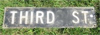 Third Street Sign. Measures: 6" T x 24" W.