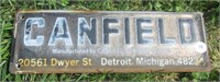Canfield Detroit, MI License Plate Manufactured