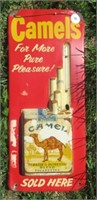 Tin Camel Cigarette Thermometer. Measures: 13.5"