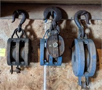 Vintage Wooden Rigging Blocks