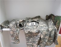 Military Uniforms 4- Lg Shirts 2- Med. Lg. Pants