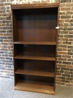 Mahogany stained Wood 4 shelf book case