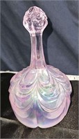 pink opalescent bell (Fenton?)