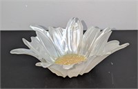 White Flower Decorative Bowl Luster Glass AKCAM