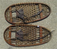 Pair of Vintage Snow Shoes. Marked 1900 Norway