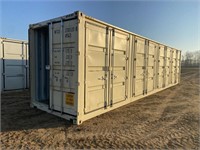 40' SHIPPING CONTAINER, 4 SIDE DOORS