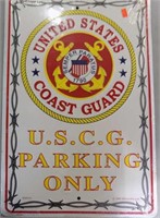 United States Coast Guard Parking Only Sign
