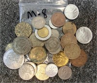 M-  lot foreign coins